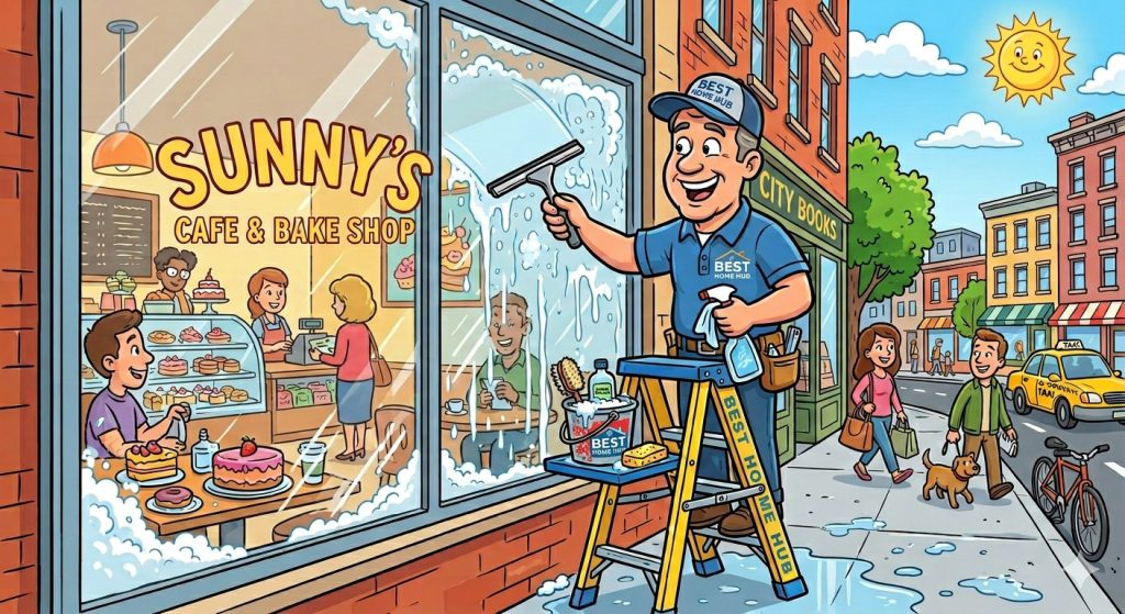 spotless windows before you even open!