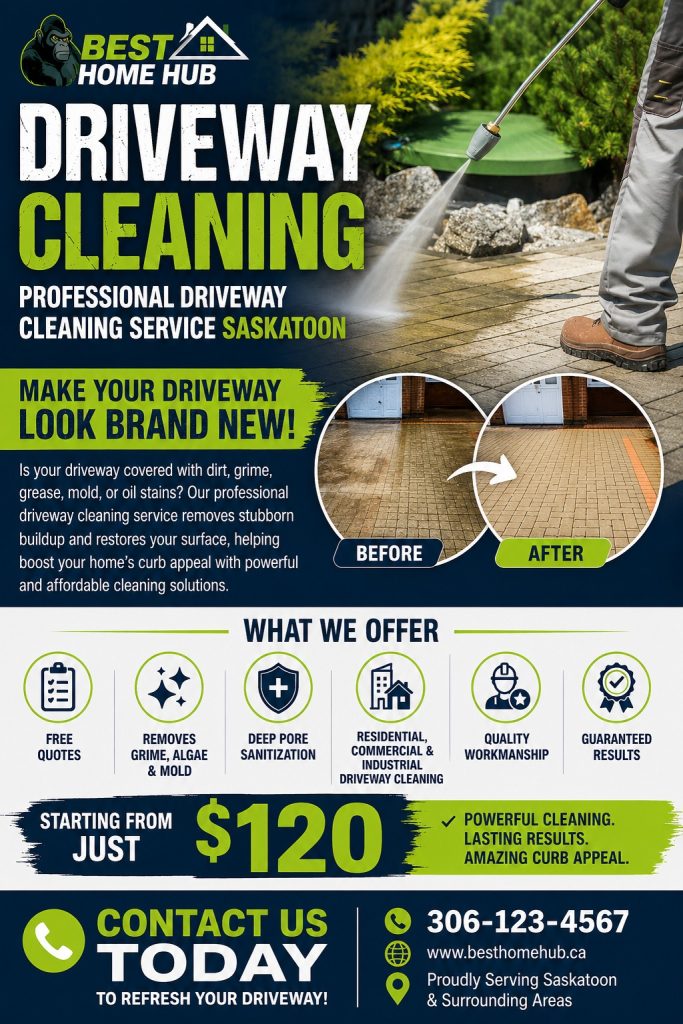 Affordable Driveway Clean in Saskatoon