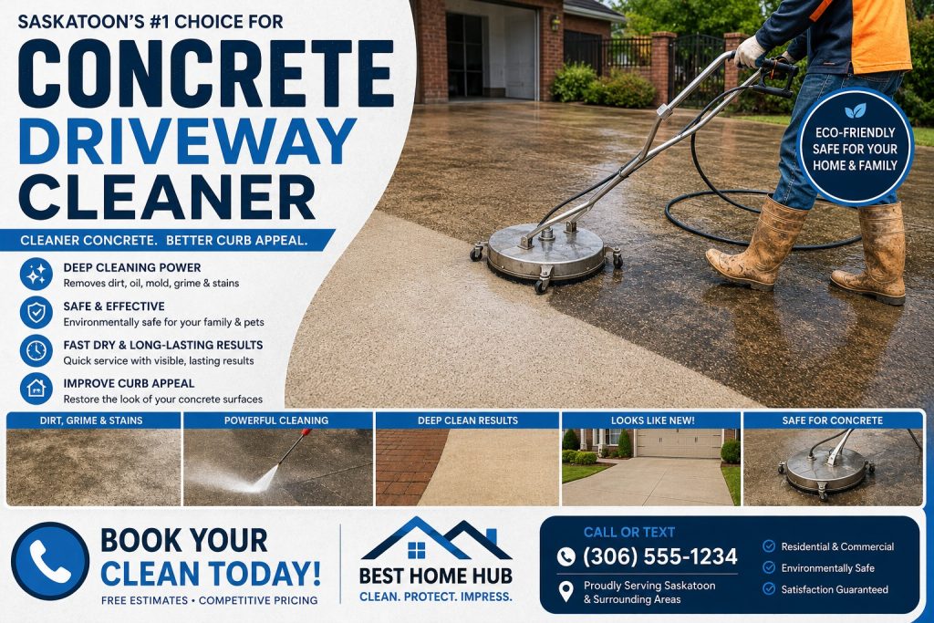 Concrete Driveway Cleaner in Saskatoon