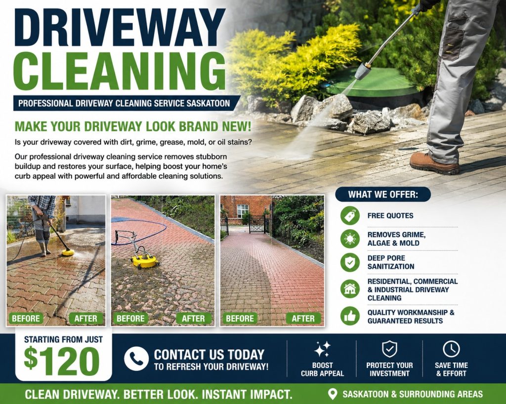 Driveway Cleaning Service Saskatoon