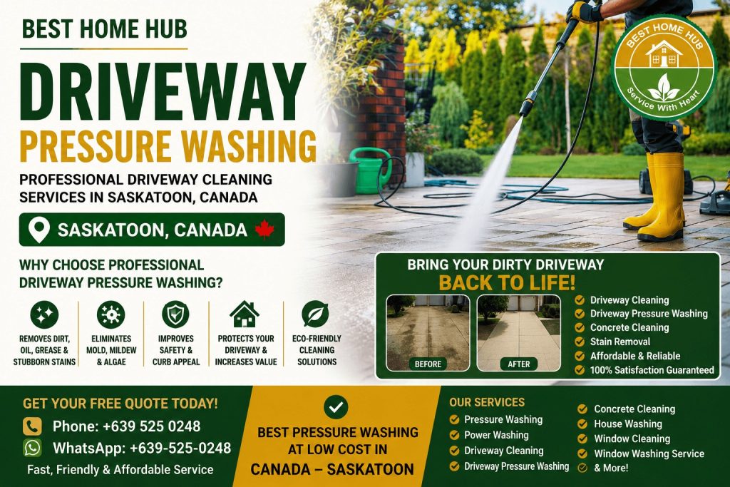 Driveway Pressure Washing & Driveway Cleaning in Saskatoon, Canada